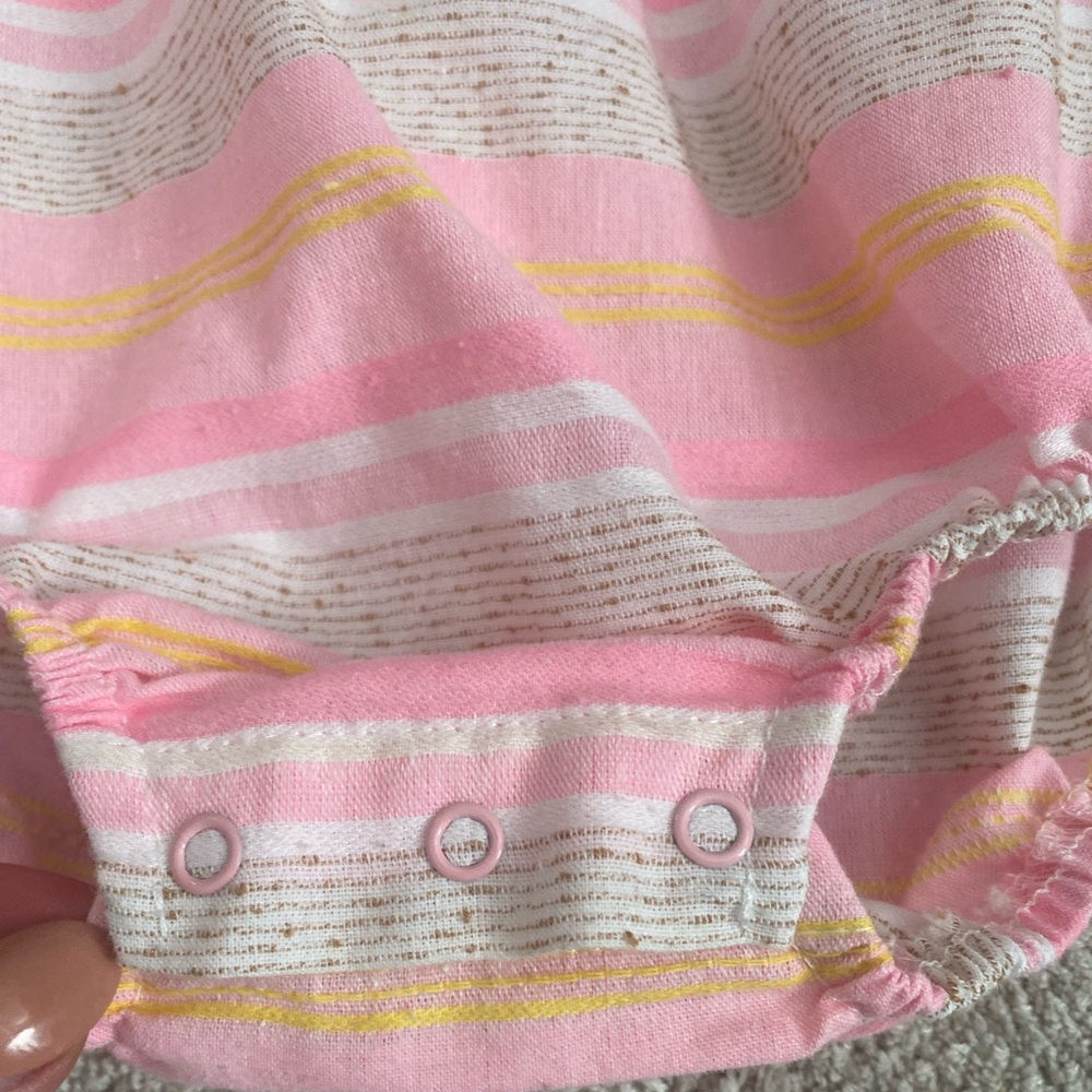 EGG Collective Baby Girl Remy Striped Ruffle Sleeve Romper 6 months - Picture 3 of 8